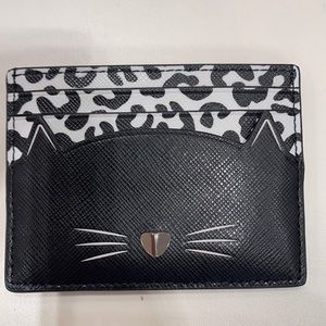 Kate Spade meow cat small slim cardholder
